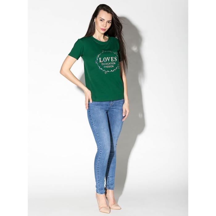 Футболка женская цвет зелёный, р-р 44-46