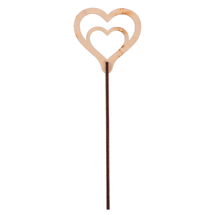 Топпер "Сердце-1" из фанеры, 6x6 см