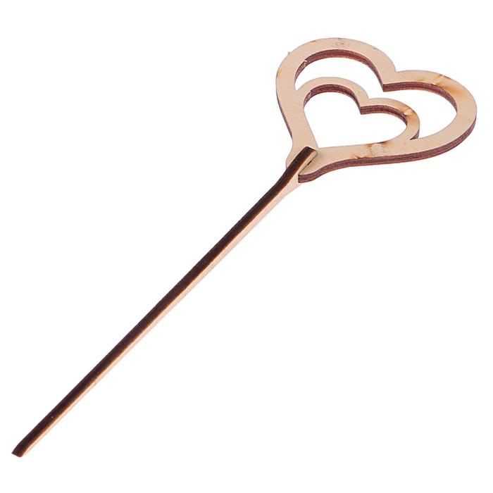 Топпер "Сердце-1" из фанеры, 6x6 см