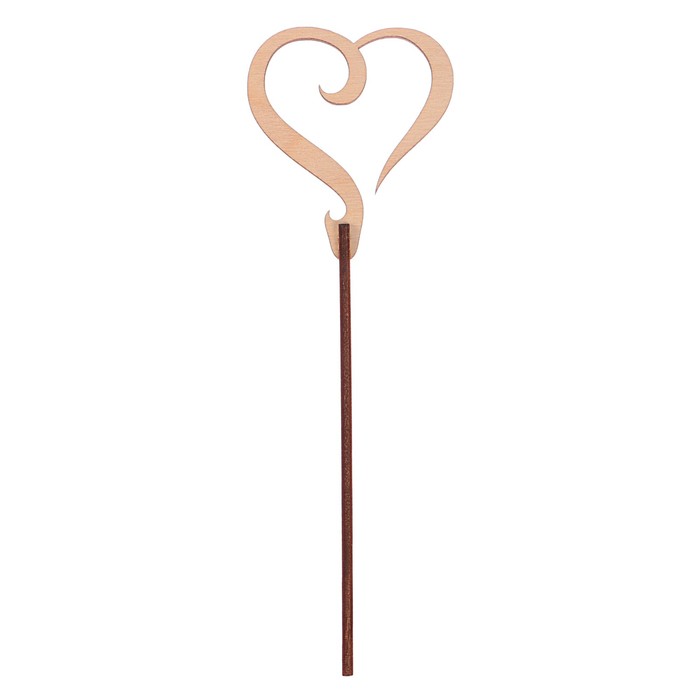 Топпер "Сердце-2" из фанеры, 6x6 см