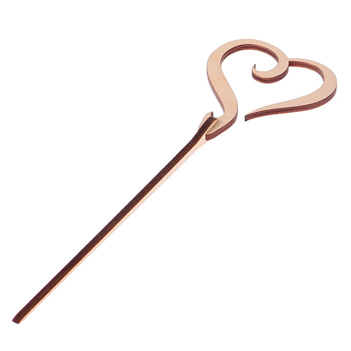 Топпер "Сердце-2" из фанеры, 6x6 см