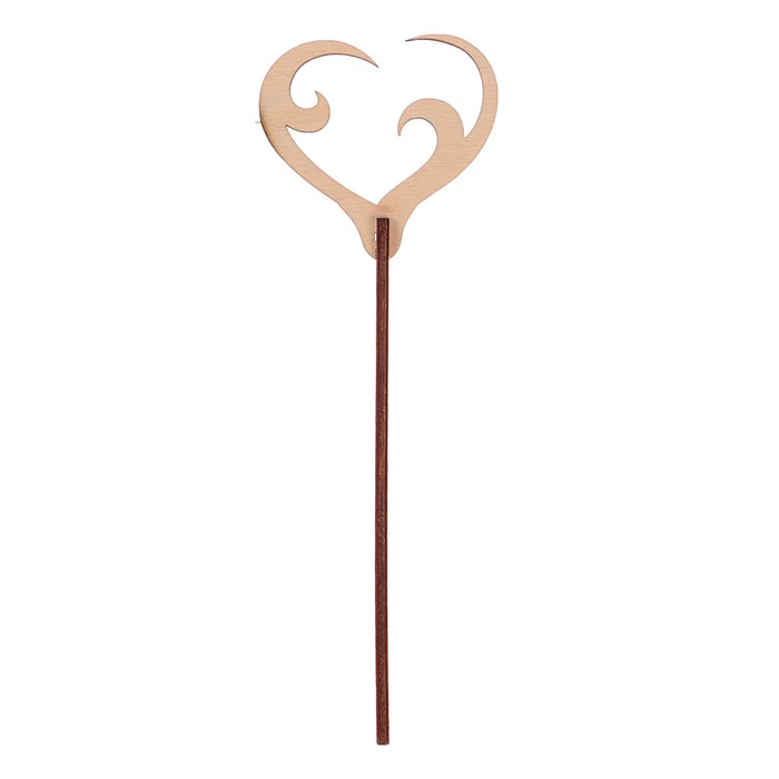 Топпер "Сердце-3" из фанеры, 6x6 см