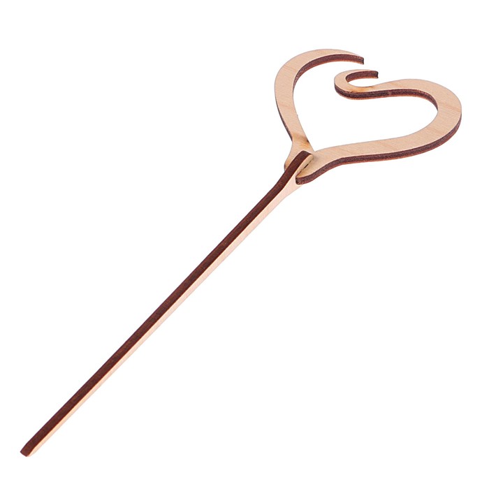 Топпер "Сердце-4" из фанеры, 6x6 см