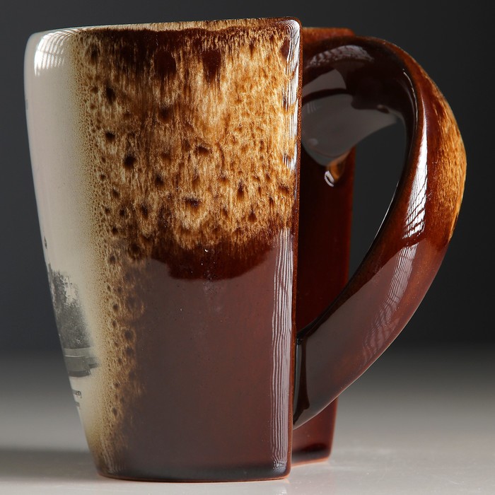 Кружка "Екатеринбург: Татищев и де Геннин" №009-404 коричневая