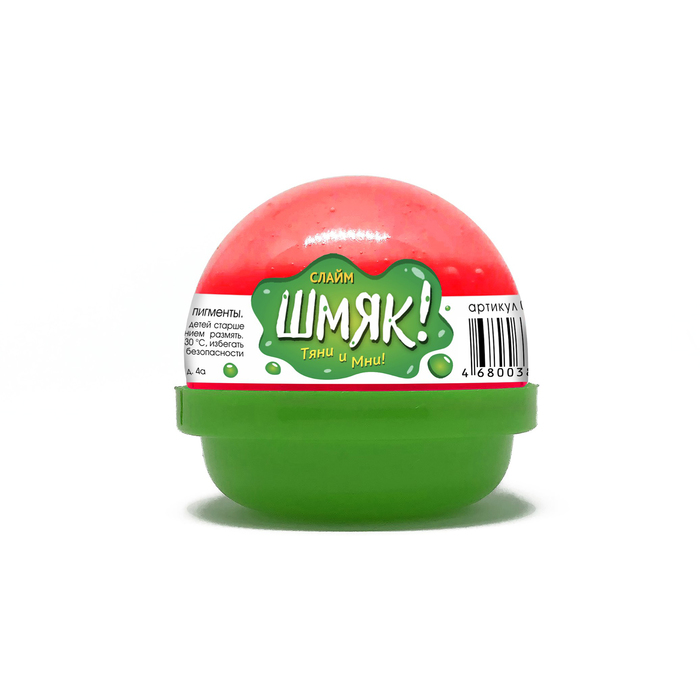 Слайм "Шмяк" цвет красный 40 грамм