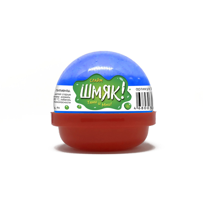 Слайм "Шмяк" цвет синий 40 грамм