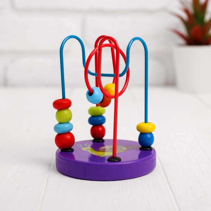 Серпантинка-лабиринт с пластиковыми бусинами "Улитка"