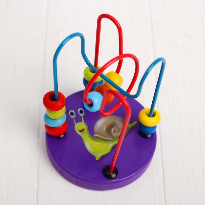 Серпантинка-лабиринт с пластиковыми бусинами "Улитка"