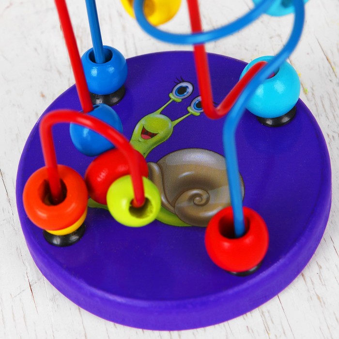 Серпантинка-лабиринт с пластиковыми бусинами "Улитка"