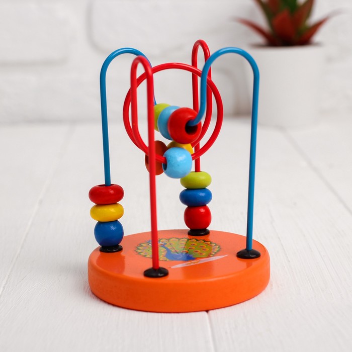 Серпантинка-лабиринт с пластиковыми бусинами "Павлин"