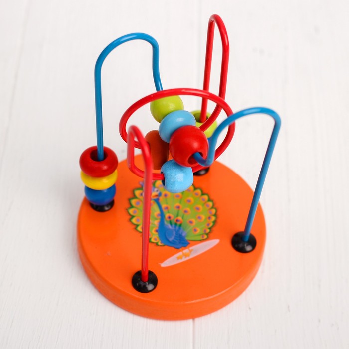 Серпантинка-лабиринт с пластиковыми бусинами "Павлин"