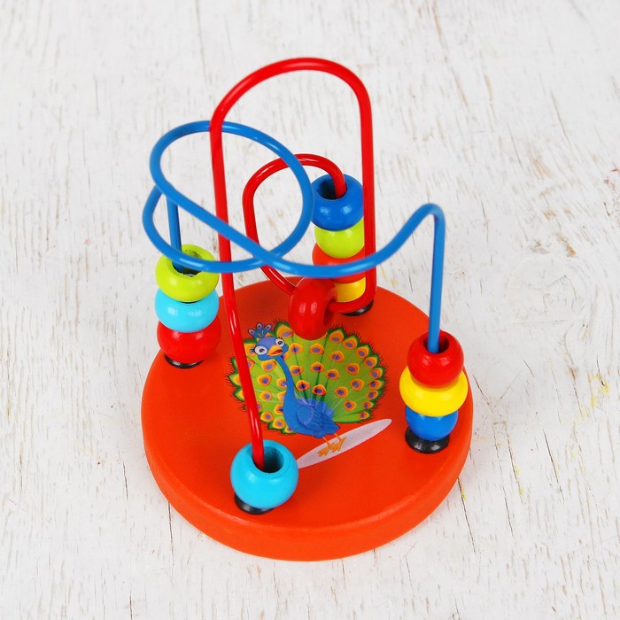 Серпантинка-лабиринт с пластиковыми бусинами "Павлин"