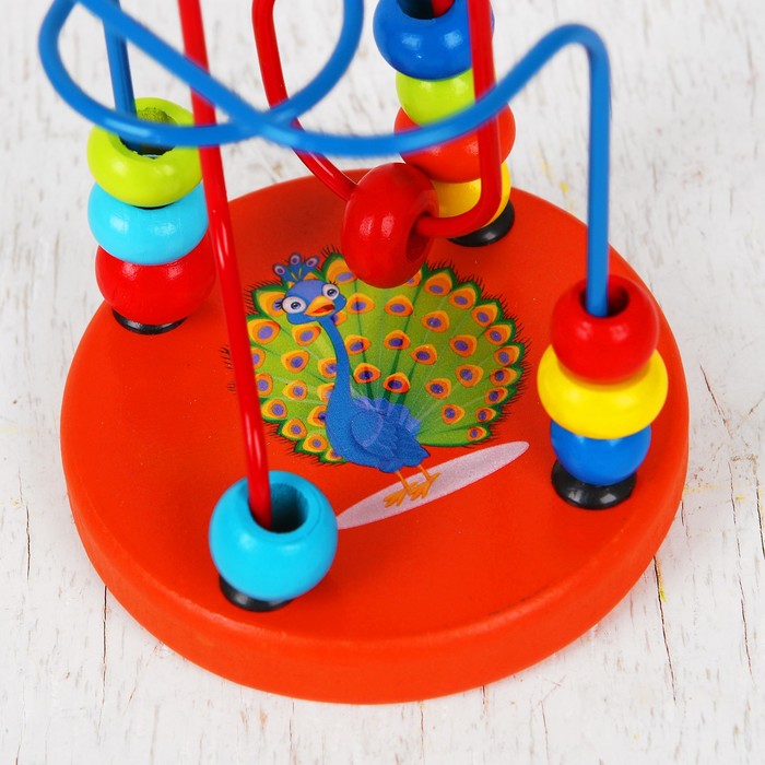 Серпантинка-лабиринт с пластиковыми бусинами "Павлин"