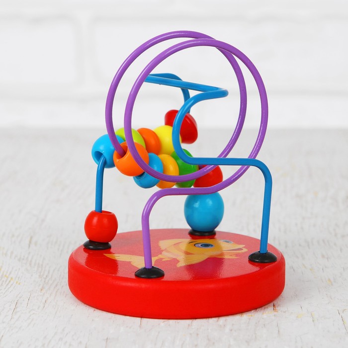 Серпантинка-лабиринт с пластиковыми бусинами "Рыбка"