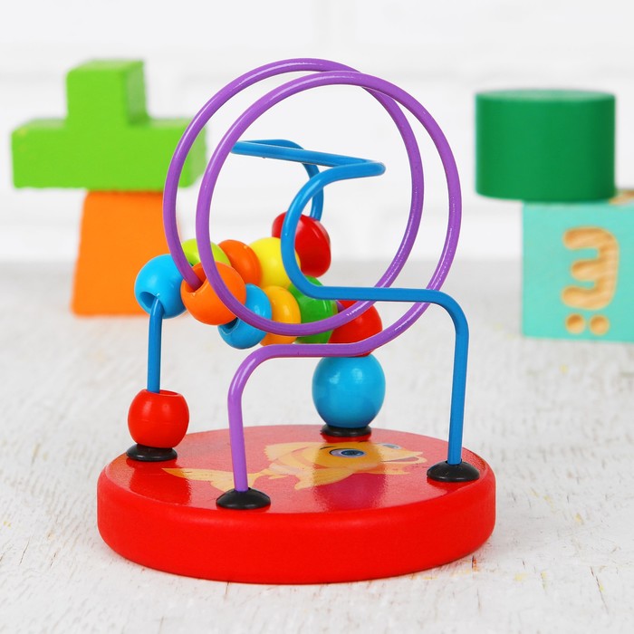 Серпантинка-лабиринт с пластиковыми бусинами "Рыбка"