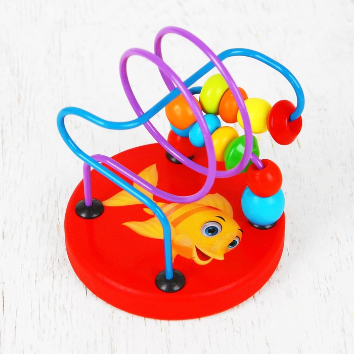 Серпантинка-лабиринт с пластиковыми бусинами "Рыбка"