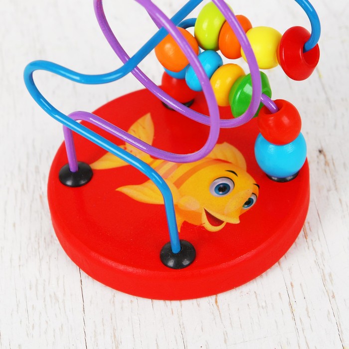 Серпантинка-лабиринт с пластиковыми бусинами "Рыбка"