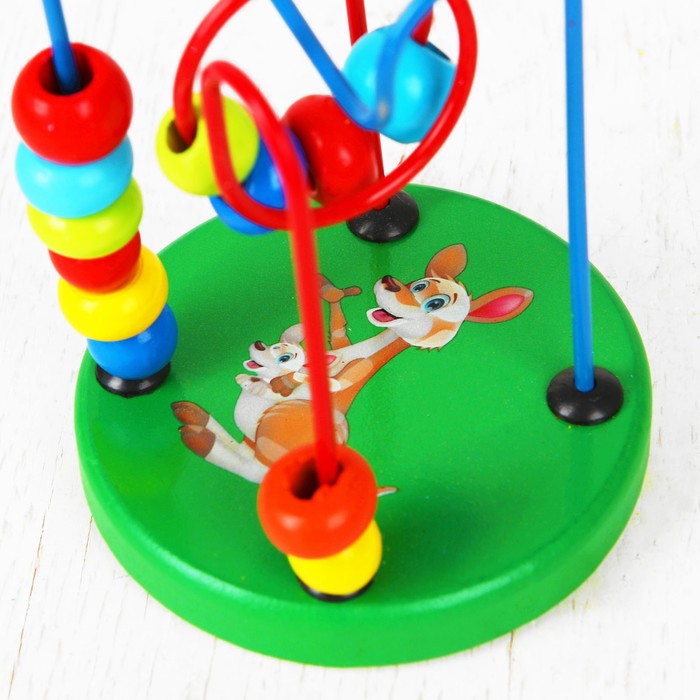 Серпантинка-лабиринт с пластиковыми бусинами "Кенгуру"