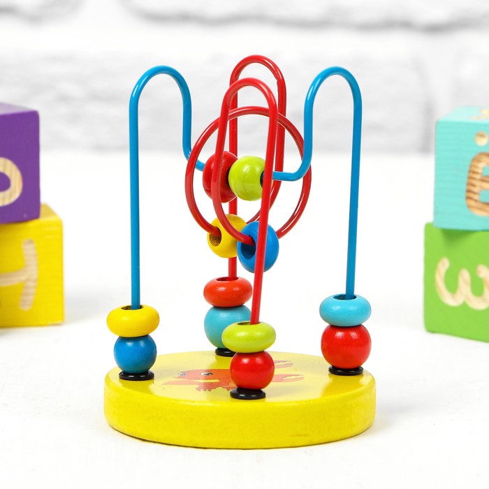 Серпантинка-лабиринт с пластиковыми бусинами "Крабик"