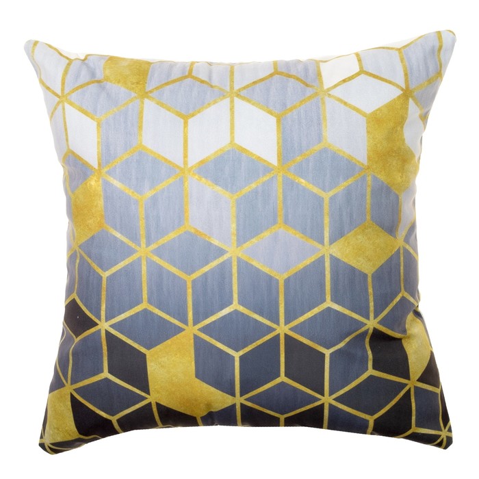 Наволочка декоративная Collorista "Геометрия" 40х40 см, велюр, 100% п/э