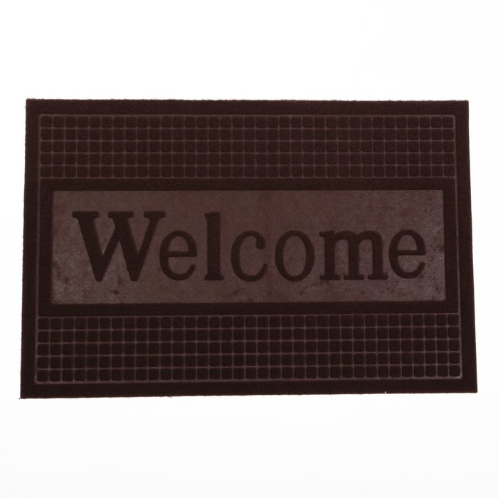 Коврик придверный "Welcome Тетра", без окантовки, цвет МИКС
