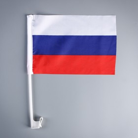 Флаг России 30х20 см, шток (36 см), полиэстер Ош