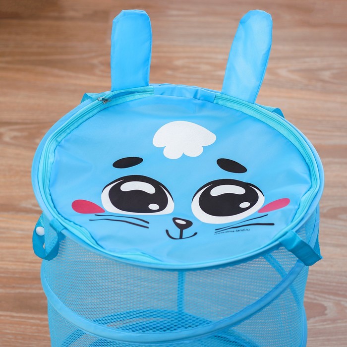 Корзина для игрушек "Зайчик", с ручками и крышкой, 33 х 43 см