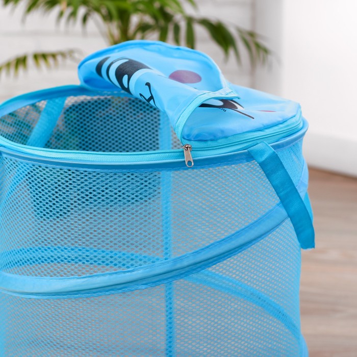 Корзина для игрушек "Зайчик", с ручками и крышкой, 33 х 43 см