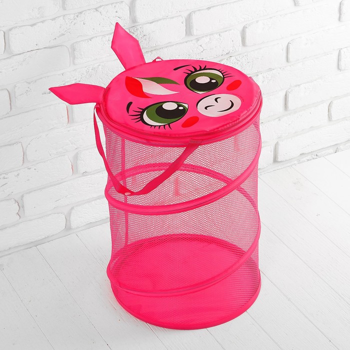 Корзина для игрушек "Пони", с ручками и крышкой, 33 х 43 см