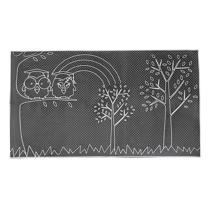 Коврик придверный "Совы", цвет МИКС