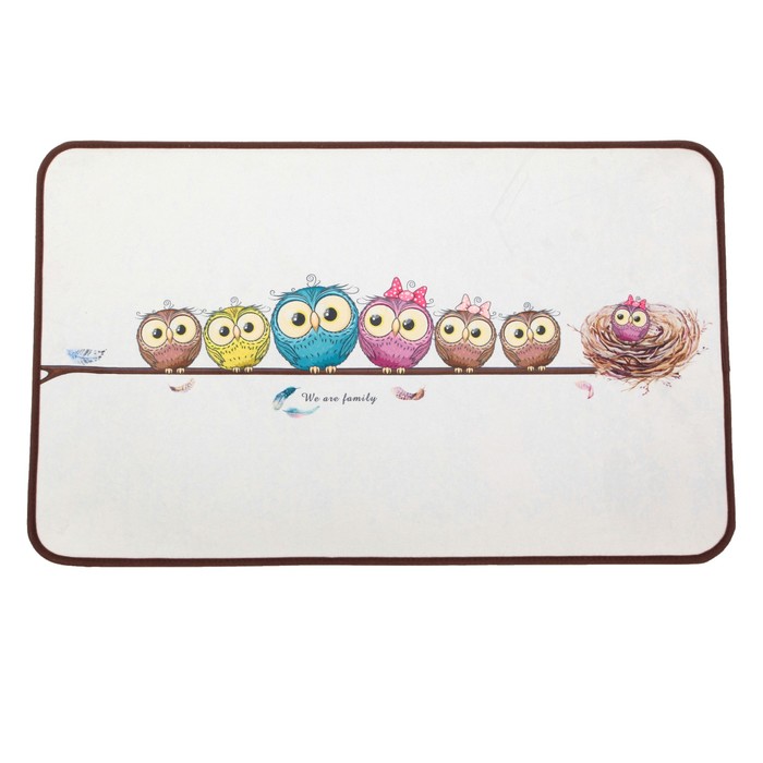 Коврик для ванной "Совушки"