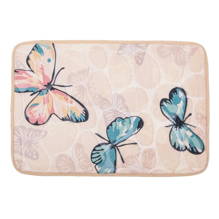 Коврик для ванной "Бабочки"