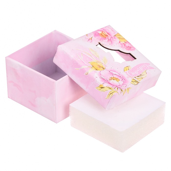 Коробочка под кольцо с лазерной резкой «Сюрприз для тебя», 5 х 5 х 3,5 см