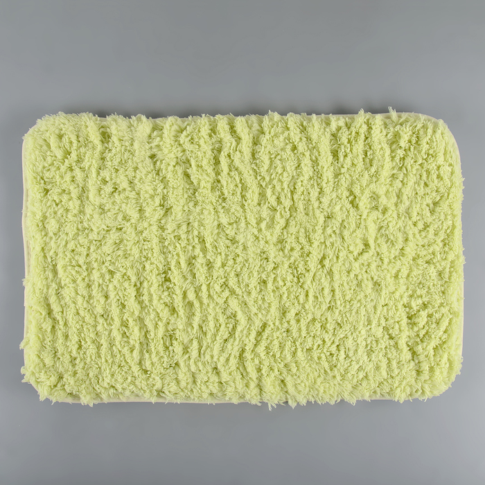 Коврик для ванной "Мохнатый", цвет зелёный