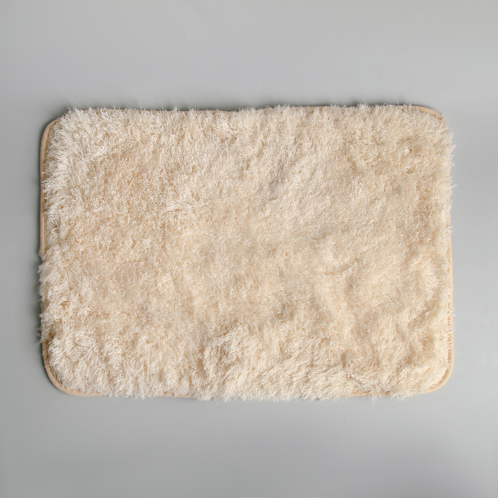 Коврик для ванной "Мохнатый", цвет белый