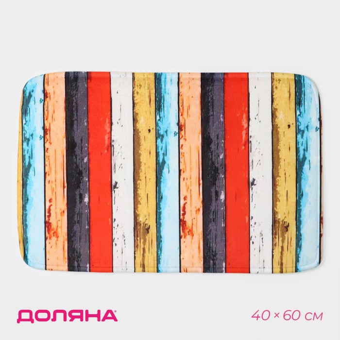 Коврик для ванной Доляна «Цветное дерево», 40×60 см коврик для ванной доляна золото 60×60 см