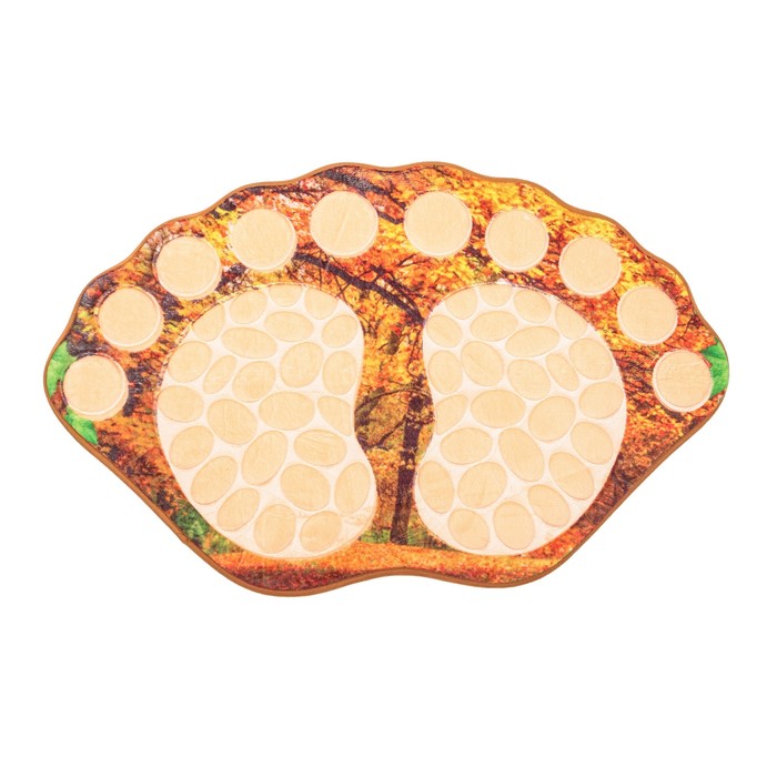 Коврик для ванной "Следы", цвет МИКС