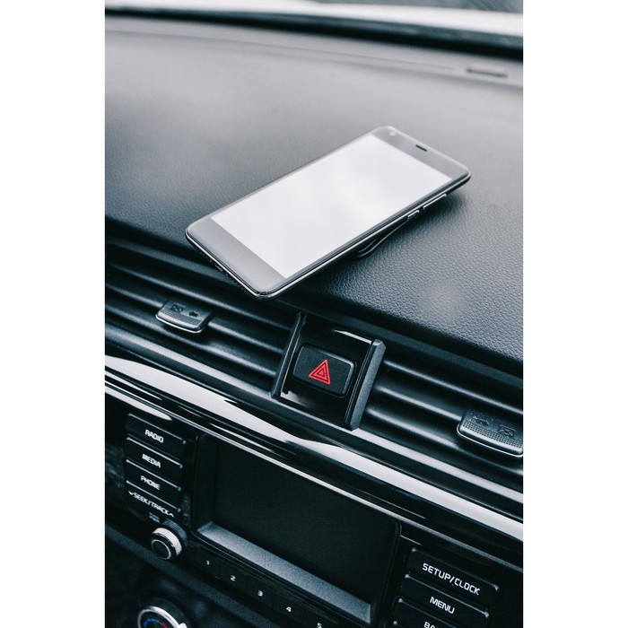 Коврик противоскользящий 8x8 см, квадрат, черный,