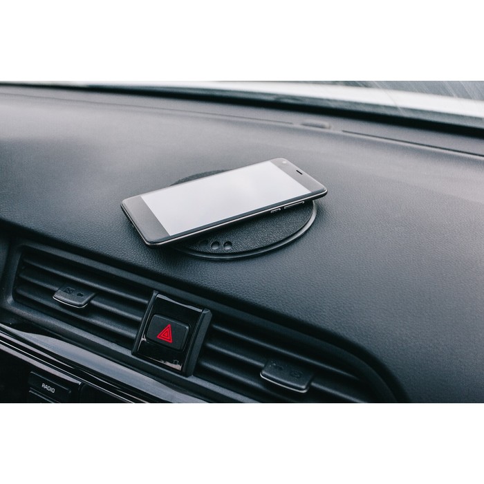 Коврик противоскользящий с номером телефона, размер 21 см, чёрный,