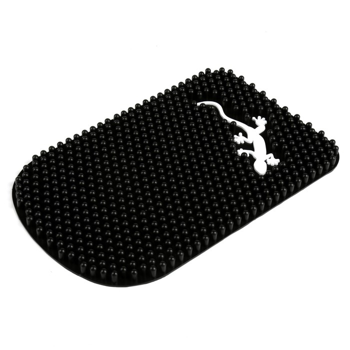 Массажный коврик подлокотника, размер 28х18х1 см, ящерица, черный,