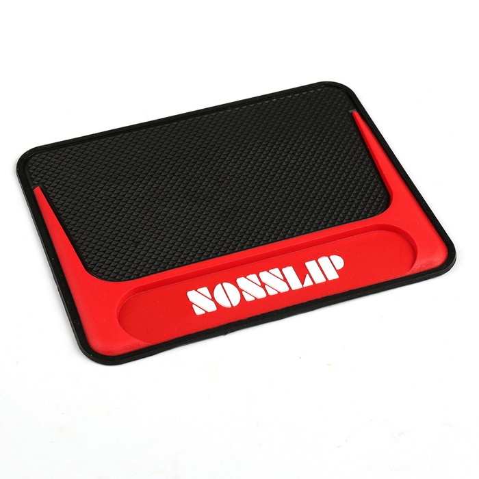 Коврик противоскользящий, NONSLIP, черный с красным