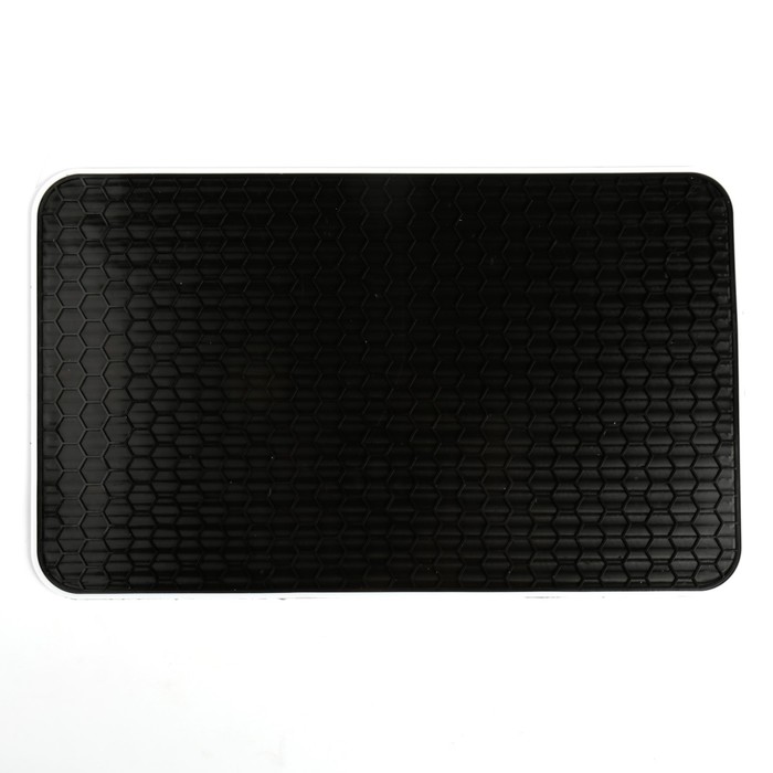 Коврик противоскользящий 27,5x17 см, соты, черный,
