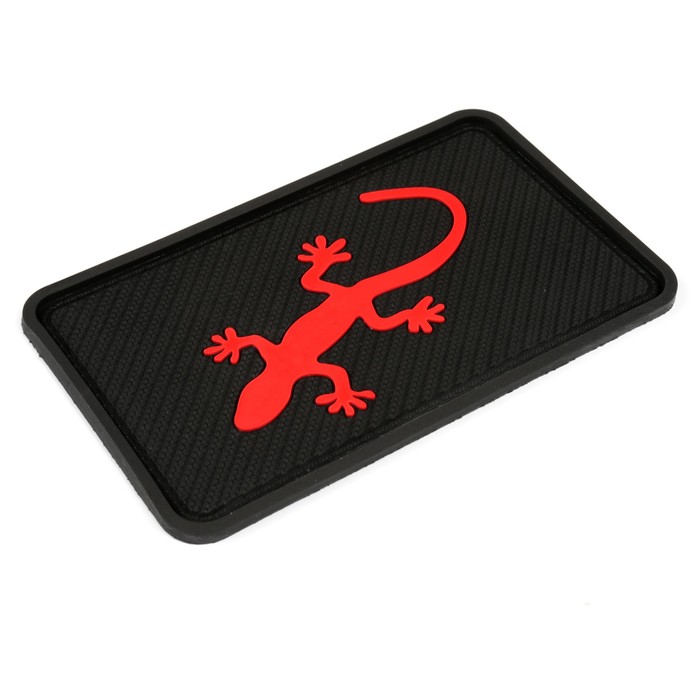 Коврик противоскользящий, красная ящерица, черный