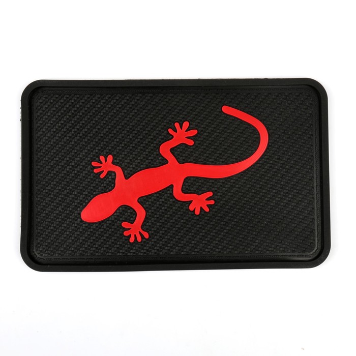 Коврик противоскользящий, красная ящерица, черный