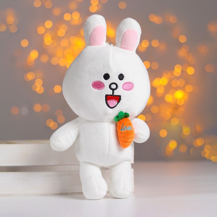 Мягкая игрушка "Белый зайка с морковкой"