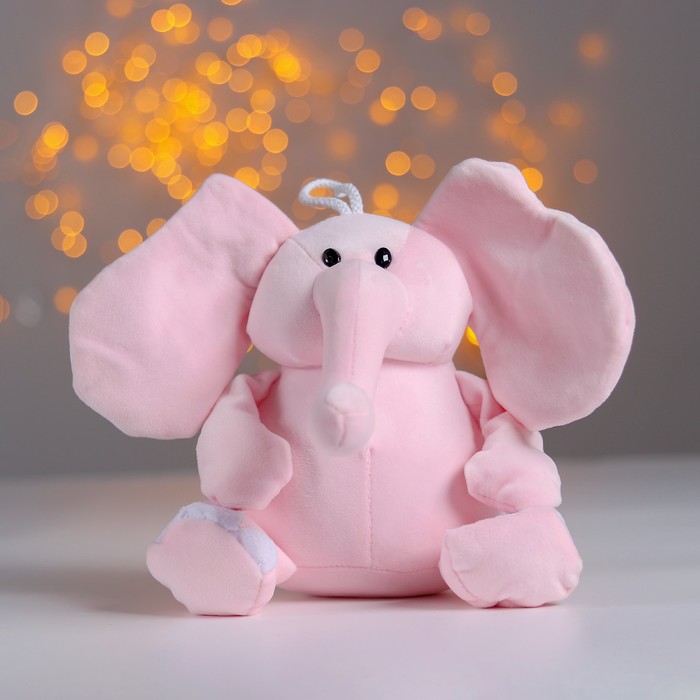 Мягкая игрушка "Слоник", цвет розовый