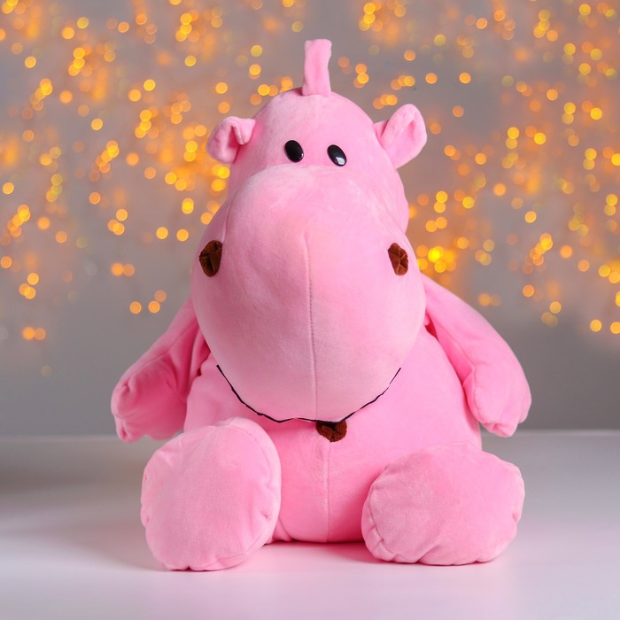 Мягкая игрушка "Бегемотик", цвет розовый, 44 см