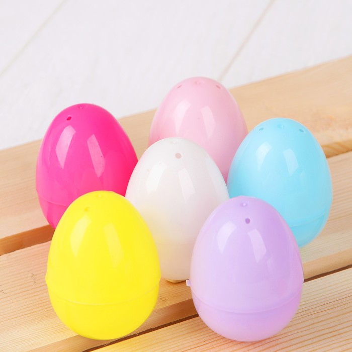 Основа для творчества "Яйцо", открывается, набор 6 шт, размер 1 шт 4*6 см, цвета МИКС