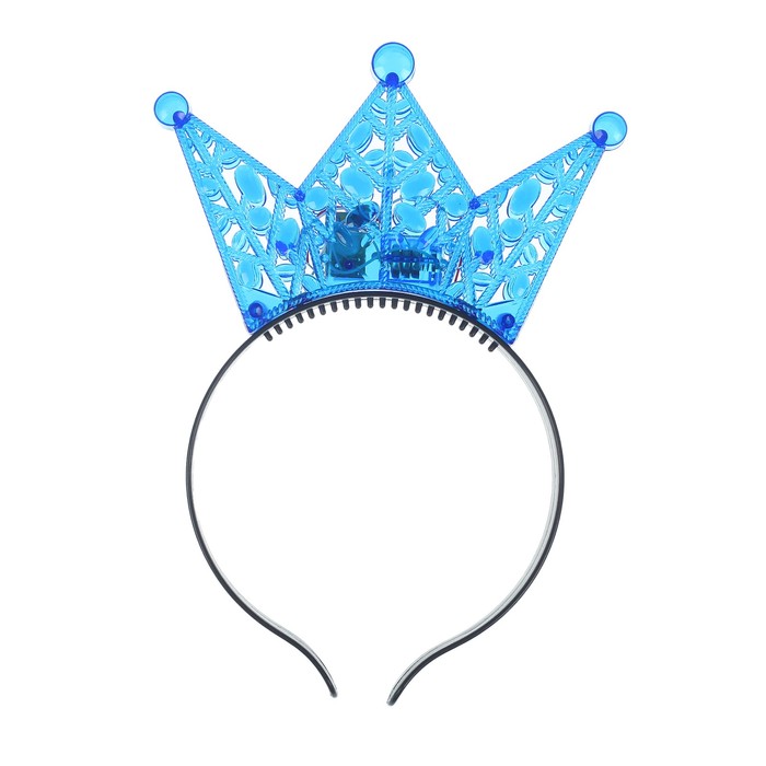 Ободок световой "Корона", цвет синий