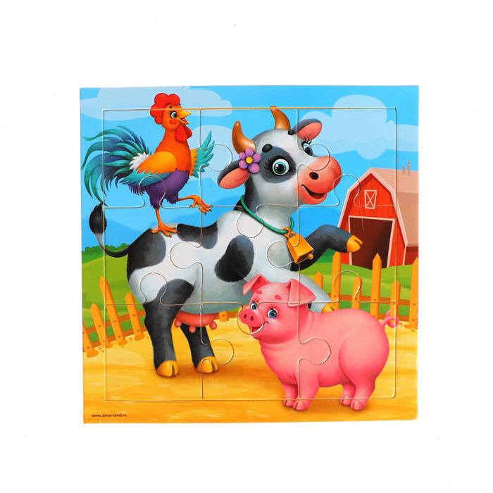 Пазл мягкий "Ферма", 15 х 15 см